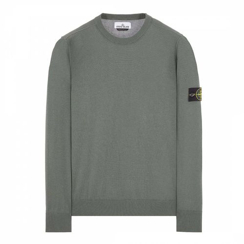 Ribbed Crew Neck Cotton Jumper - Stone Island - Modalova