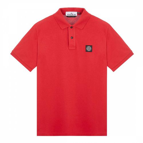 Red Cotton Blend Polo Shirt - Stone Island - Modalova