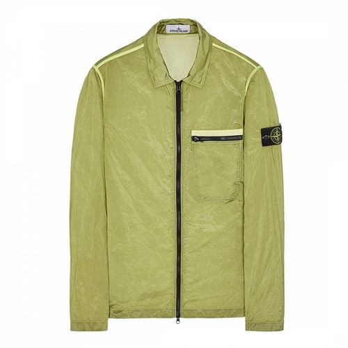 Lime Nylon Regular Fit Overshirt - Stone Island - Modalova