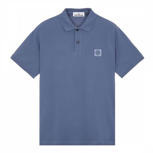 Blue Cotton Blend Polo Shirt - Stone Island - Modalova