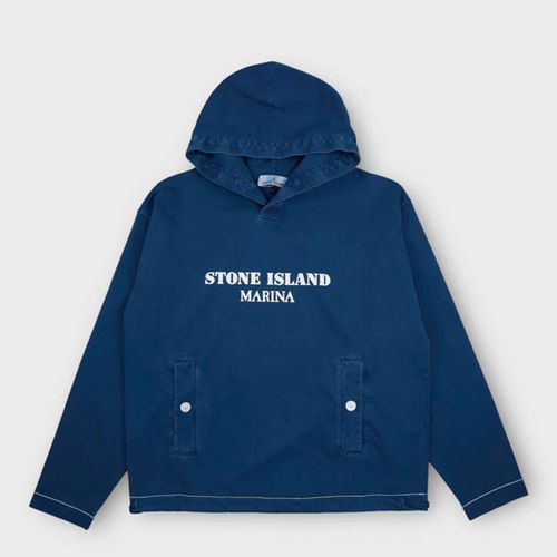 Dark 'MARINA' Garment Dyed Jersey Cotton Hoodie - Stone Island - Modalova