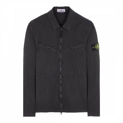 Regular Fit Twill Cotton Blend Overshirt - Stone Island - Modalova