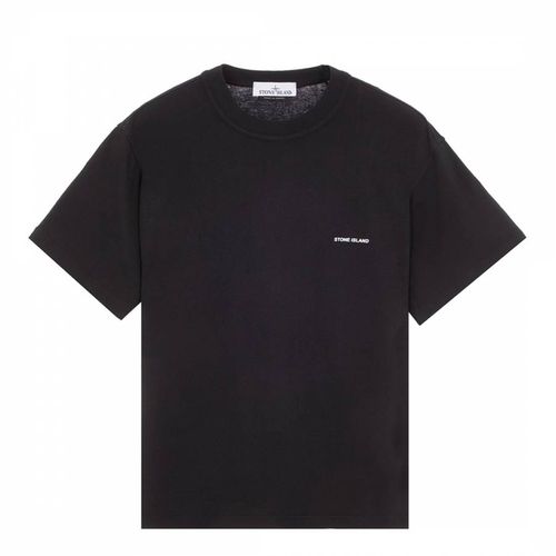 Black Garment Dyed Cotton T-Shirt - Stone Island - Modalova