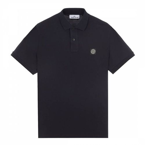 Navy Cotton Blend Polo Shirt - Stone Island - Modalova