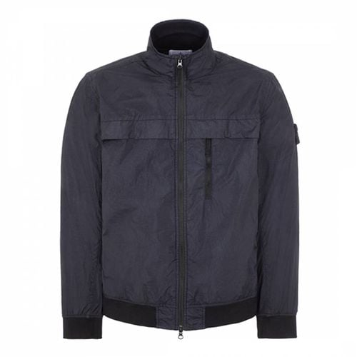 Navy Blouson Garment Dyed Jacket - Stone Island - Modalova