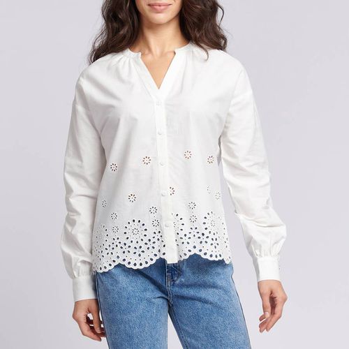 Broderie Anglaise Cotton Blouse - U.S. Polo Assn. - Modalova