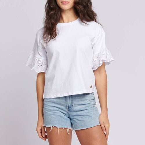 Broderie Anglaise Cotton T-Shirt - U.S. Polo Assn. - Modalova