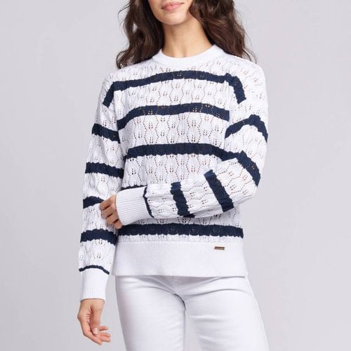 Navy Stripe Pointelle Cotton Blend Jumper - U.S. Polo Assn. - Modalova