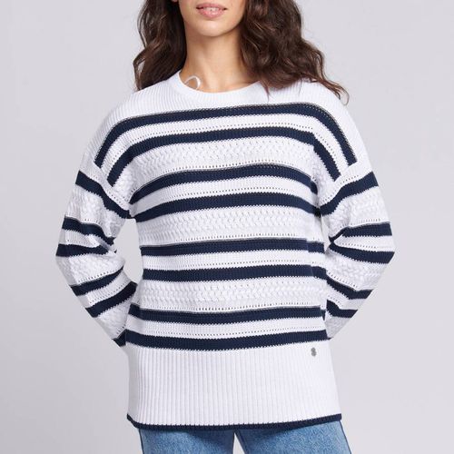 Stripe Pointelle Cotton Blend Jumper - U.S. Polo Assn. - Modalova