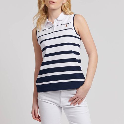 Stripe Sleeveless Cotton Blend Polo Shirt - U.S. Polo Assn. - Modalova