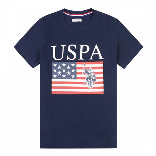 Boy's American Flag Cotton T-Shirt - U.S. Polo Assn. - Modalova