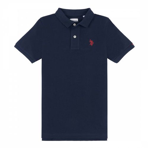 Boy's Navy Pique Cotton Polo Shirt - U.S. Polo Assn. - Modalova