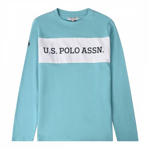 Pale Blue Cotton Sweatshirt - U.S. Polo Assn. - Modalova