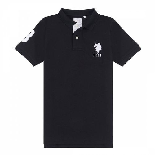 Boy's Patch Logo Pique Cotton Polo Shirt - U.S. Polo Assn. - Modalova