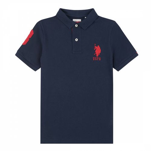 Boy's Patch Logo Pique Cotton Polo Shirt - U.S. Polo Assn. - Modalova