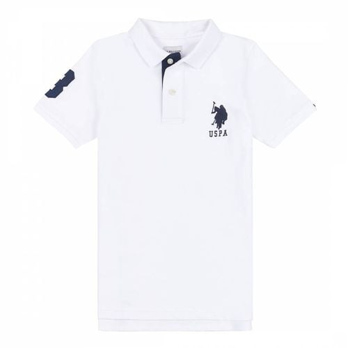 Boy's Patch Logo Pique Cotton Polo Shirt - U.S. Polo Assn. - Modalova