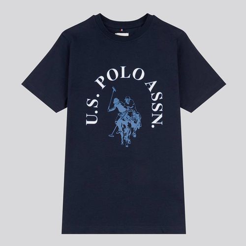 Boy's Navy Graphic Cotton T-Shirt - U.S. Polo Assn. - Modalova