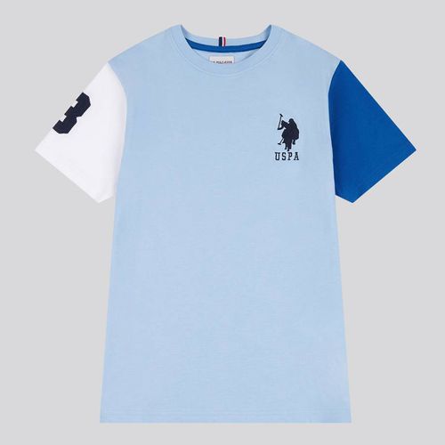 Boy's Colour Block Cotton T-Shirt - U.S. Polo Assn. - Modalova