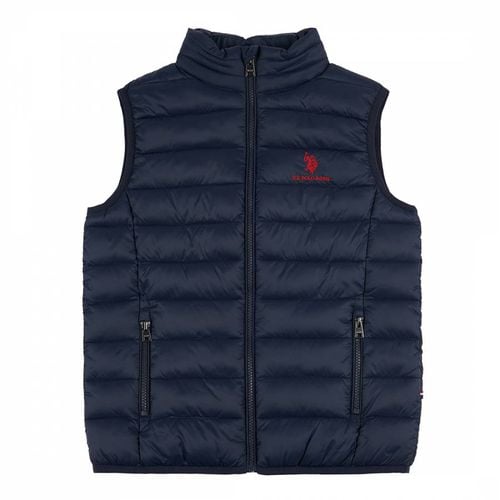 Boy's Navy Bound Quilted Gilet - U.S. Polo Assn. - Modalova