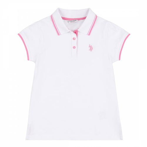 Girl's Cap Sleeve Cotton Polo Shirt - U.S. Polo Assn. - Modalova