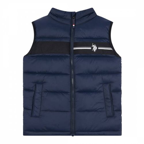 Boy's Navy Tape Gilet - U.S. Polo Assn. - Modalova