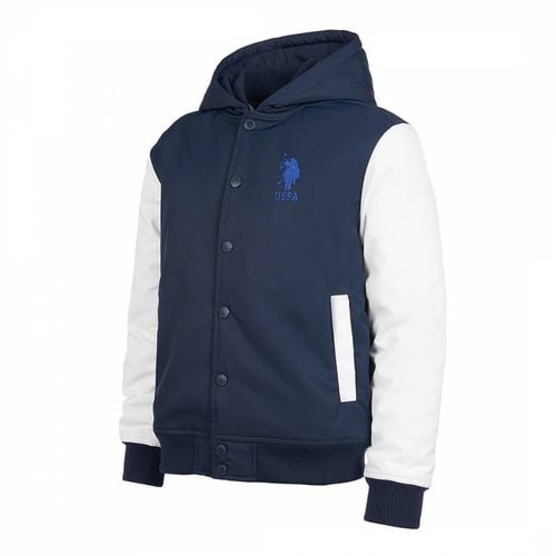 Boy's Navy Hooded Bomber Jacket - U.S. Polo Assn. - Modalova