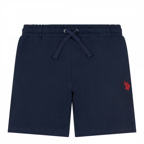 Boy's Navy Drawstring Cotton Shorts - U.S. Polo Assn. - Modalova