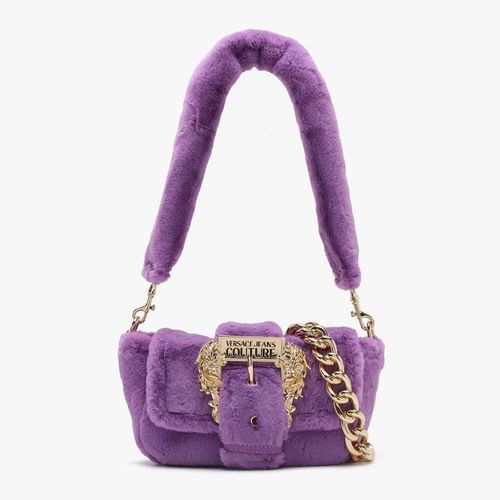 Purple Couture Faux Fur Bag - Versace - Modalova