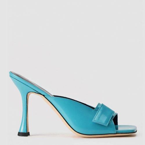 Blue Olivia Mule Heeled Sandals - By Far - Modalova