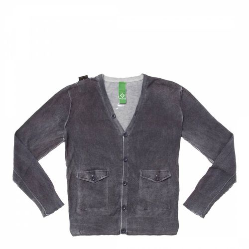 Dark Grey Button Front Cardigan - Ma Strum - Modalova