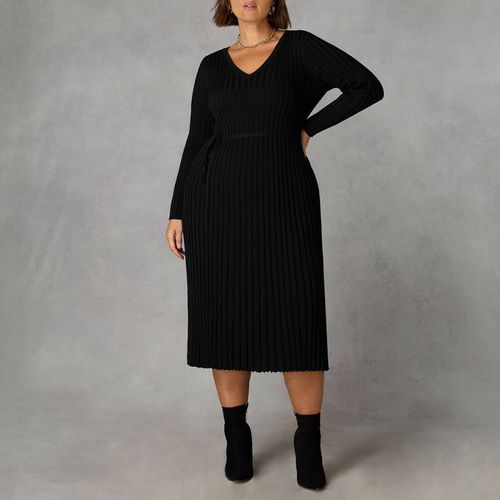 Black Knitted Rib Dress - Live Unlimited - Modalova