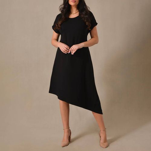 Black Asymmetric Jersey Dress - Live Unlimited - Modalova