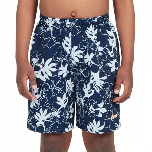 Navy Printed 15 inch Boys Swim Short - Zoggs - Modalova