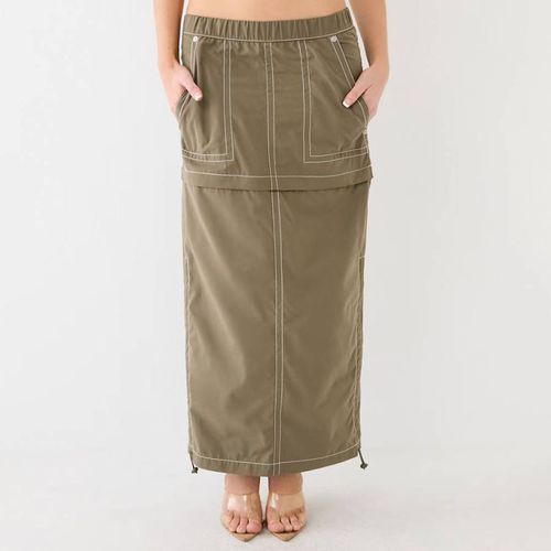 Khaki Sadie Convertible Cotton Blend Maxi Skirt - True Religion - Modalova