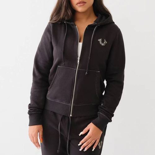 Stud Logo Zipped Cotton Blend Hoodie - True Religion - Modalova