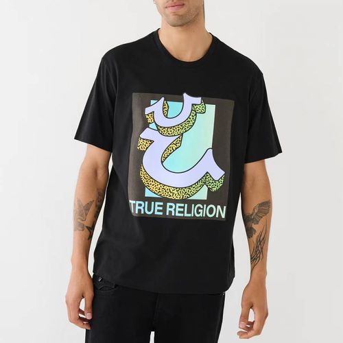 Black Double Retro Cotton T-Shirt - True Religion - Modalova