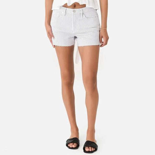 White Striped Brigette Cotton Short - Frame - Modalova