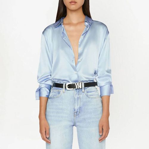 Sky Blue Silk Shirt - Frame - Modalova