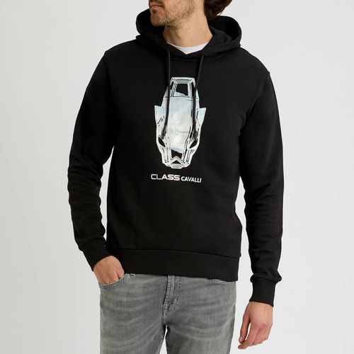 Black Brushed Fleece Hoodie - Cavalli Class - Modalova