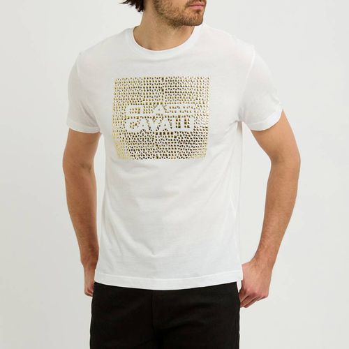 Embellished Logo Cotton T-Shirt - Cavalli Class - Modalova