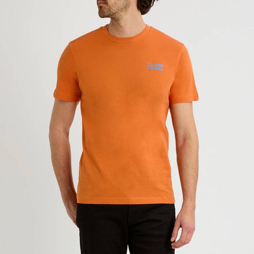 Orange Back Logo Cotton T-Shirt - Cavalli Class - Modalova