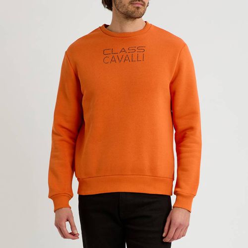 Brushed Fleece Cotton Blend Sweatshirt - Cavalli Class - Modalova