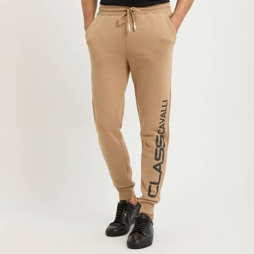 Camel Monogram Fleece Joggers - Cavalli Class - Modalova