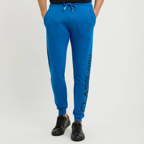 Printed Logo Cotton Fleece Joggers - Cavalli Class - Modalova