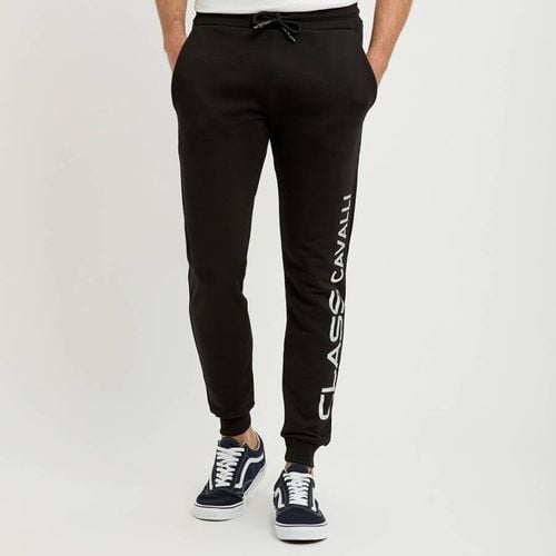 Side Logo Cotton Fleece Joggers - Cavalli Class - Modalova