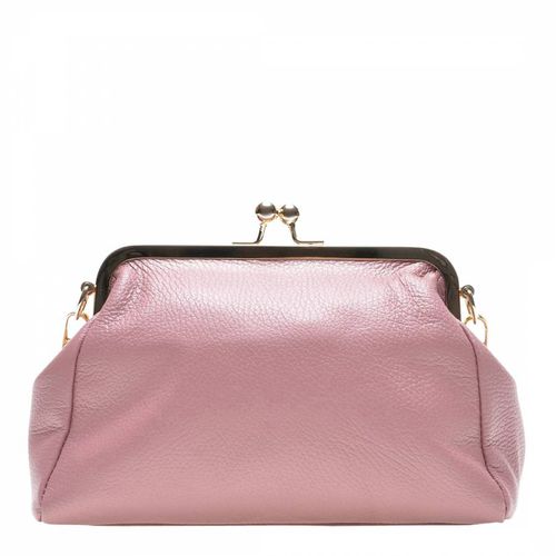 Pink Leather Clutch Bag - Carla Ferreri - Modalova