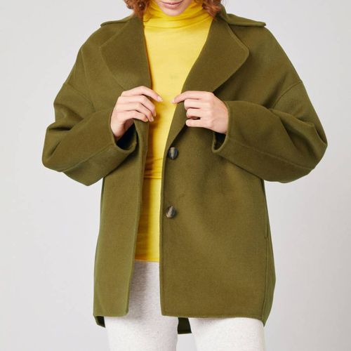 Khaki Dadoulove Wool Blend Coat - American Vintage - Modalova