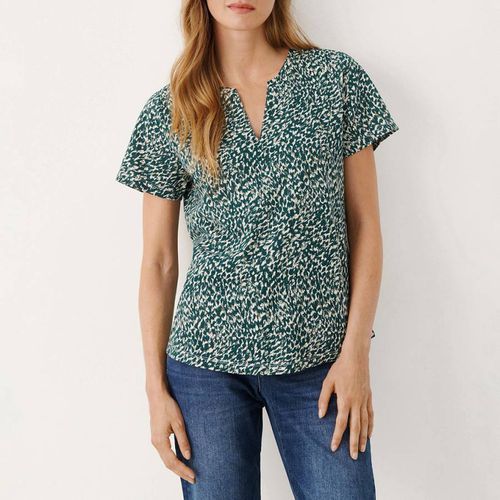 Green Gesinas V-Neck Cotton Blouse - Part Two - Modalova