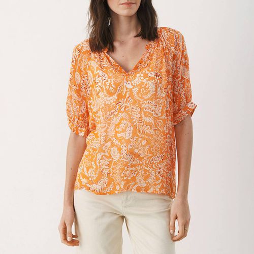 Orange Print Popsy Blouse - Part Two - Modalova