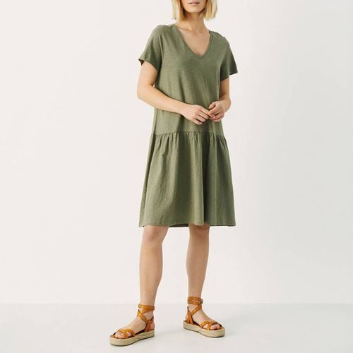 Khaki Jodina Stripe Cotton Dress - Part Two - Modalova